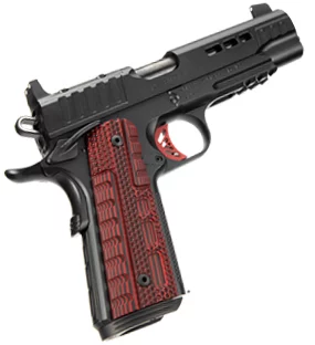 Kimber Rapide Heat OR .45 ACP pistol Black DLC with red and black G10 grips