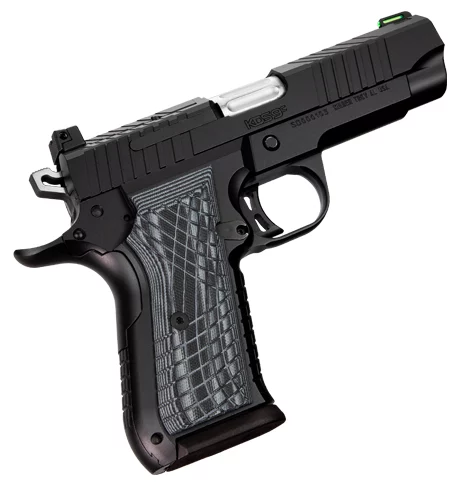 Kimber KDS9c 9mm 4.09in KimPro Black pistol with G10 grips and fiber optic front sight
