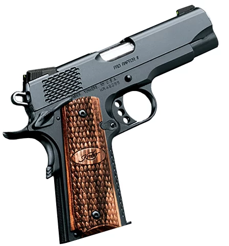 Kimber Pro Raptor II .45 ACP 4-inch pistol matte black with zebrawood grips