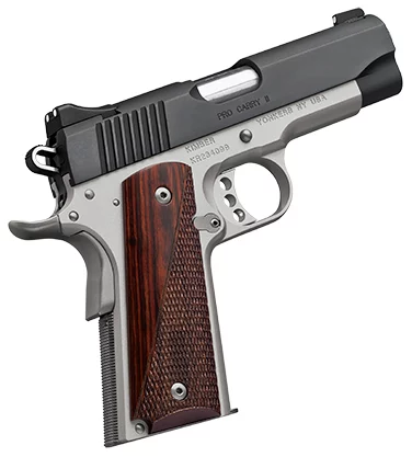 Kimber Pro Carry II Two-Tone .45 ACP 4-inch pistol with rosewood grips