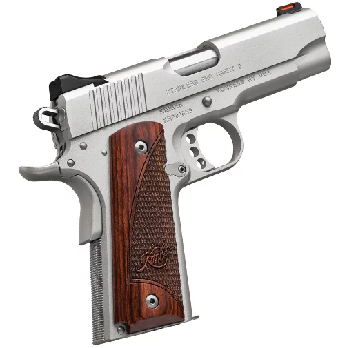 Kimber Stainless Pro Carry II 1911 9mm 4in stainless pistol with wood grips