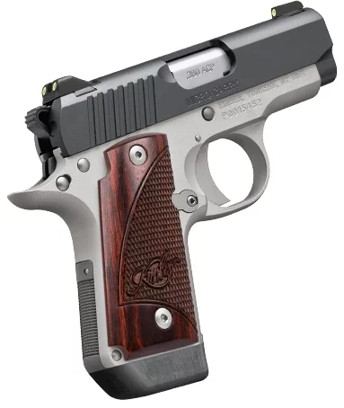 Kimber Micro Two-Tone .380 ACP 2.75in pistol with rosewood grips and two-tone finish