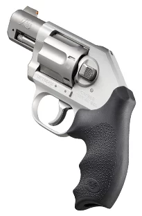 Kimber K6XS .38 Special +P 2-inch revolver silver frame stainless barrel Hogue black rubber grips
