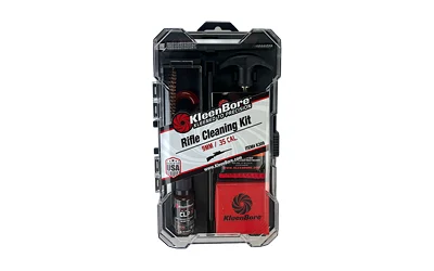 Kleen-Bore K309 9mm pistol caliber carbine cleaning kit with rod, brushes, patches and BreakFree CLP