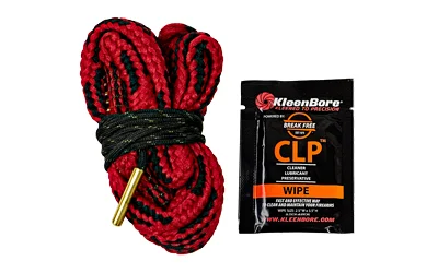 Kleen-Bore Kwik Kleen one-pull rope cleaner for 12 gauge with BreakFree CLP wipe
