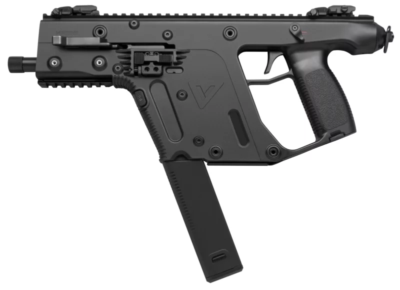 KRISS Vector SDP Gen II pistol in black with 5.5 inch threaded barrel and Picatinny rails