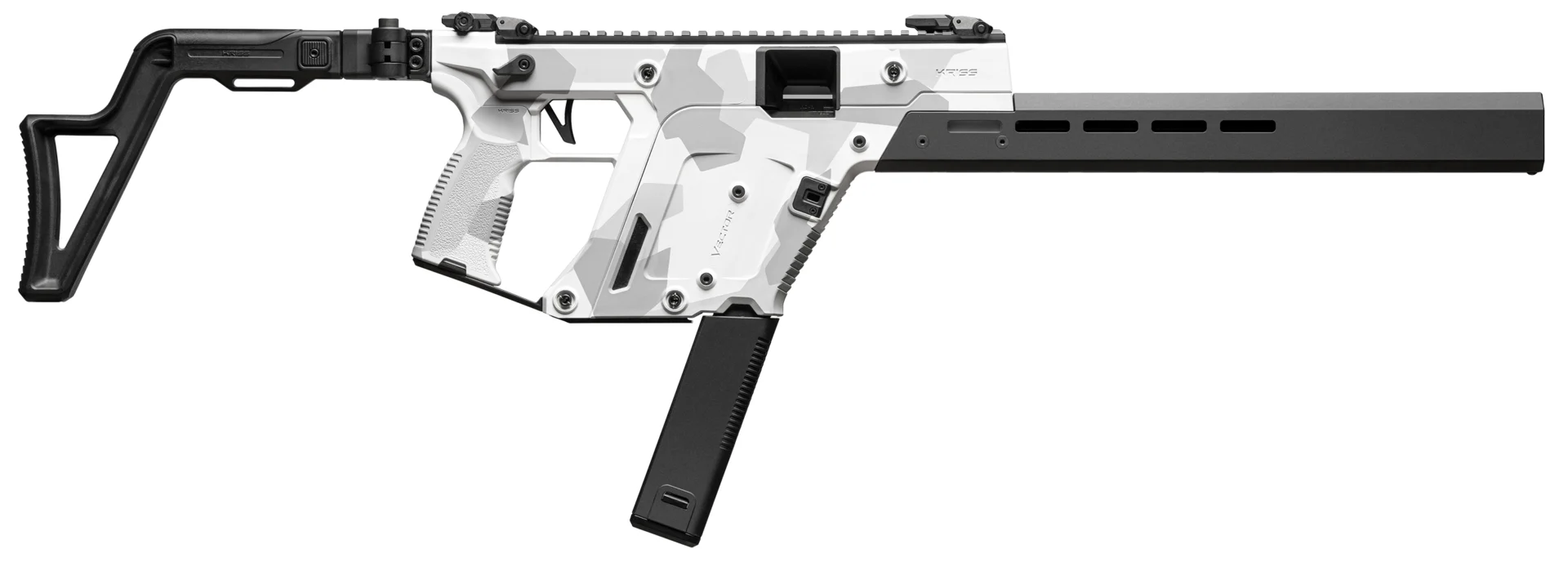 KRISS Vector CRB G3 9mm 16 inch Arctic Delta Cerakote carbine side view