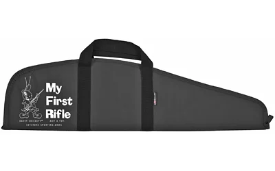 Keystone Crickett padded soft rifle case black with white 'My First Rifle' logo