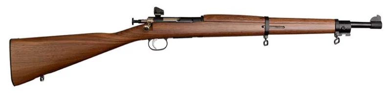 Keystone Mini Springfield 1903 .22 LR rifle with walnut stock and blued finish
