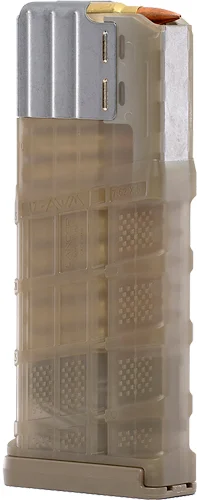 Lancer L7AWM Gen2 25-round translucent Dark Earth polymer rifle magazine