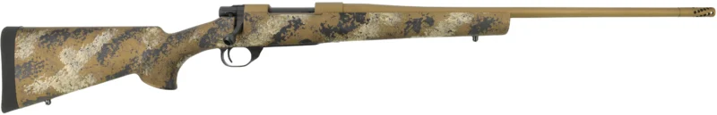 Howa M1500 Fence Line 6.5 Creedmoor rifle with 22-inch threaded barrel and scorched earth camo synthetic stock