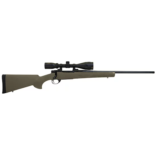Howa M1500 Gamepro .30-06 22 inch threaded barrel with green Hogue overmolded stock and Nikko Stirling scope