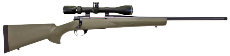 Howa M1500 GamePro Gen2 24-inch rifle in green with Hogue OverMold stock and Nikko Stirling 4-12x40 scope