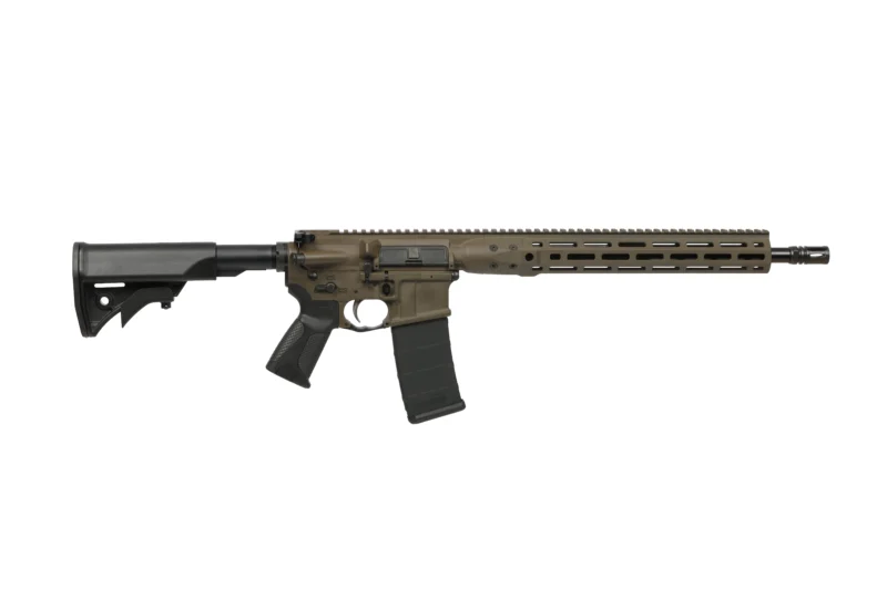 LWRC IC-DI 300BLK 16.1 in brown semi-auto rifle side profile