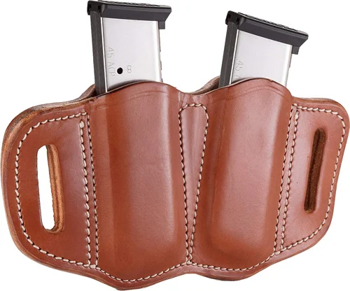 1791 Gunleather MAG2.1 double magazine carrier in classic brown leather