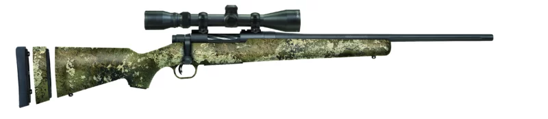 Mossberg Patriot Super Bantam youth rifle 6.5 Creedmoor 20 in fluted barrel TrueTimber Strata camo with 3-9x40 scope