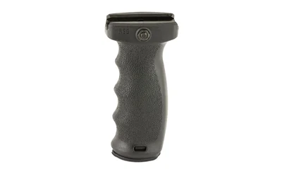 Mission First Tactical React ergonomic vertical grip in black polymer with Picatinny fit