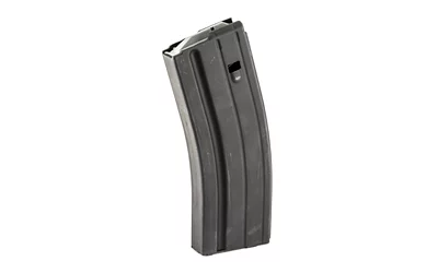 ASC 6.8mm Remington SPC 25-round stainless steel AR-15 magazine in black with grey follower