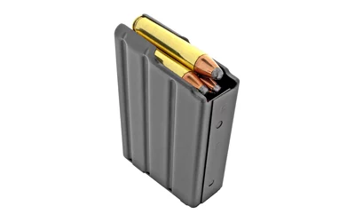 C Products Defense DuraMag 5-round stainless steel .350 Legend AR-15 magazine in black matte with orange follower
