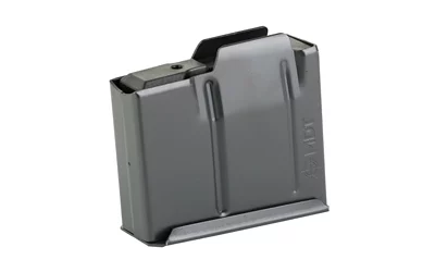 MDT AICS 5-round metal magazine in black Cerakote finish