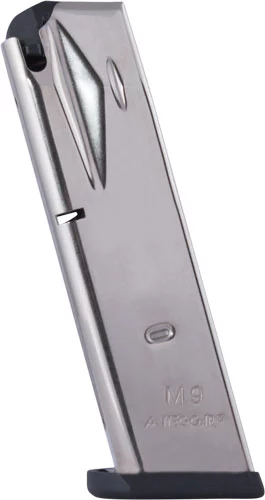Mec-Gar 15-round nickel Beretta 92FS magazine, 9mm