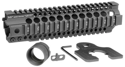 Midwest Industries Combat Rail T-Series 9.5" one-piece free-float Picatinny handguard in black
