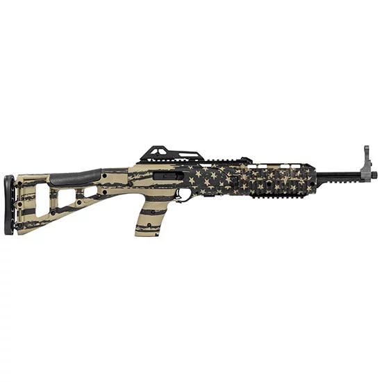 Hi-Point 995TS 9mm carbine 16.5-inch FDE American Flag stock with adjustable sights