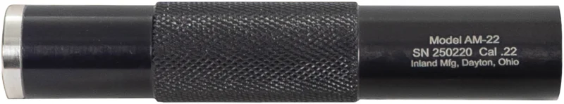 Inland AM-22 .22LR suppressor black aluminum with stainless-steel base 1/2x28