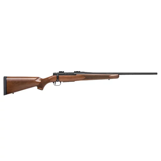 Mossberg Patriot bolt-action rifle .22-250 Rem 22-inch fluted barrel walnut stock matte blued finish