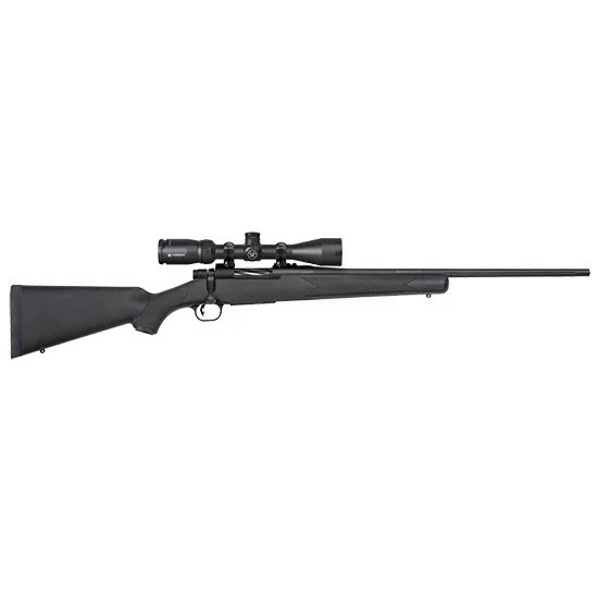 Mossberg Patriot .22-250 Rem 22in fluted barrel bolt-action rifle with Vortex 3-9x40 scope, black synthetic stock