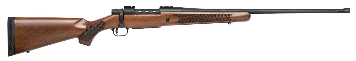 Mossberg Patriot 7mm PRC 24 inch fluted threaded barrel walnut stock bolt-action rifle