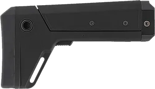 B5 Systems MPS1553 Modular Picatinny Stock in black showing left-side folding hinge and cheek riser