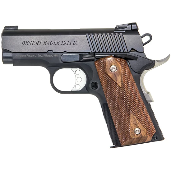 Magnum Research DE1911U Undercover 1911 .45 ACP 3 in bull barrel black anodized aluminum frame G10 grips