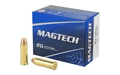 Magtech .454 Casull 260 grain FMJ ammunition box and cartridges