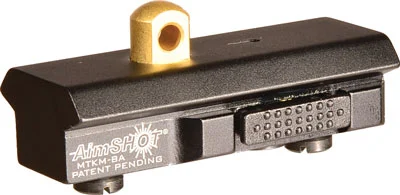 AimShot KeyMod quick-release bipod adapter with snap attachment, dimensions 1.15 x 4.90 x 6.75