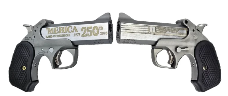 Bond Arms 250th 'Merica Cyclops Derringer .45-70 4.25in stainless engraved B6 grip