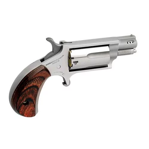 North American Arms 22MSCP mini-revolver combo stainless ported barrel rosewood bird's head grip