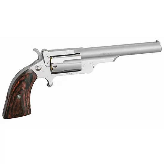 North American Arms Ranger II 22 WMR 4-inch stainless break-top revolver with rosewood boot grips