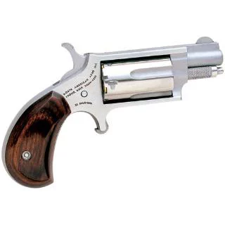 North American Arms NAA-22MSC mini-revolver stainless with rosewood birdshead grip 1.13 in barrel