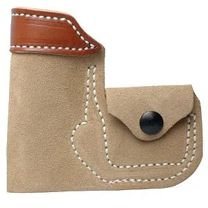 North American Arms Mini-Rev DeSantis leather pocket holster for .22 LR/S with spare ammo pouch