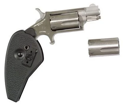 North American Arms Mini-Revolver 22WMR/.22LR 1.13" stainless holster grip