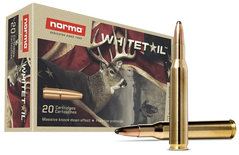 Box of Norma Whitetail .270 Winchester 130 gr Pointed Soft Point ammunition - 20 rounds