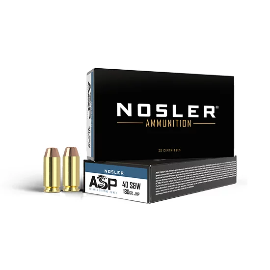 Nosler Assured Stopping Power 10mm 180gr JHP ammunition 50 round box