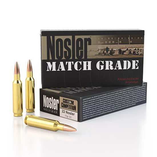 Nosler Match Grade .22 Nosler 77 gr Custom Competition HPBT 20 rd box