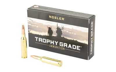 Nosler Trophy Grade 7MM PRC 160gr AccuBond ammunition box, 20 rounds