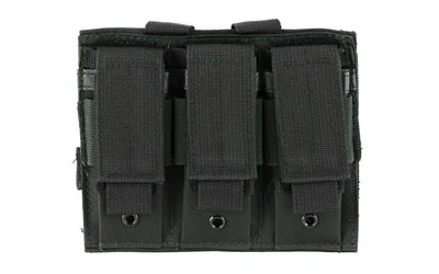 NcSTAR Triple pistol magazine pouch black nylon three compartments MOLLE PALS