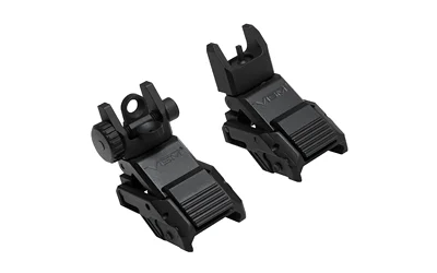 NCSTAR VISM Pro Series flip-up front and rear sights for AR-15, black