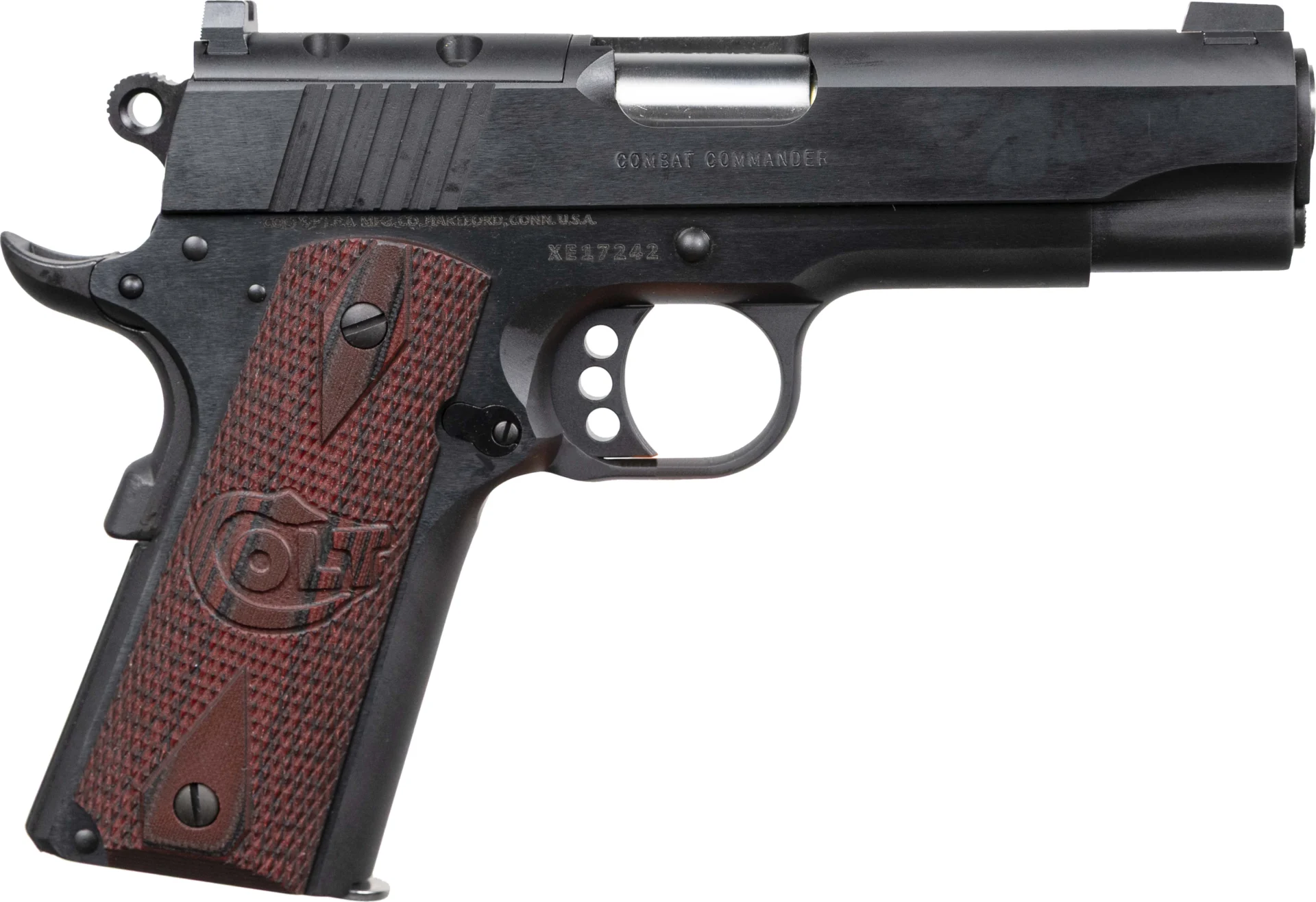 COLT Combat Commander .45 ACP 4.25in Blued Optic-Ready pistol with G10 grips