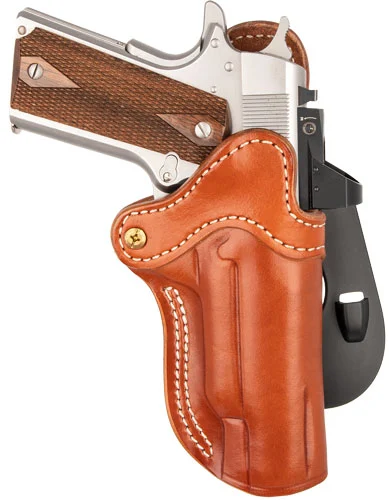 1791 Gunleather PDH1 optic-ready leather paddle holster, classic brown, right-hand, fits 1911 4-5 in
