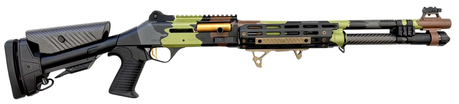 ORTHOS Raider S4 Elite Highland 12GA shotgun in Highland Camo